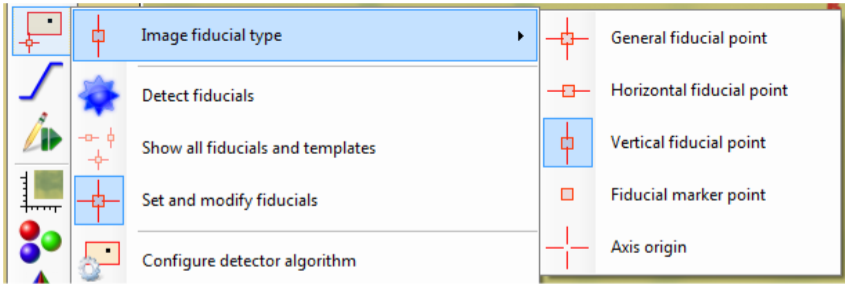 Image of all Image fiducial type options.